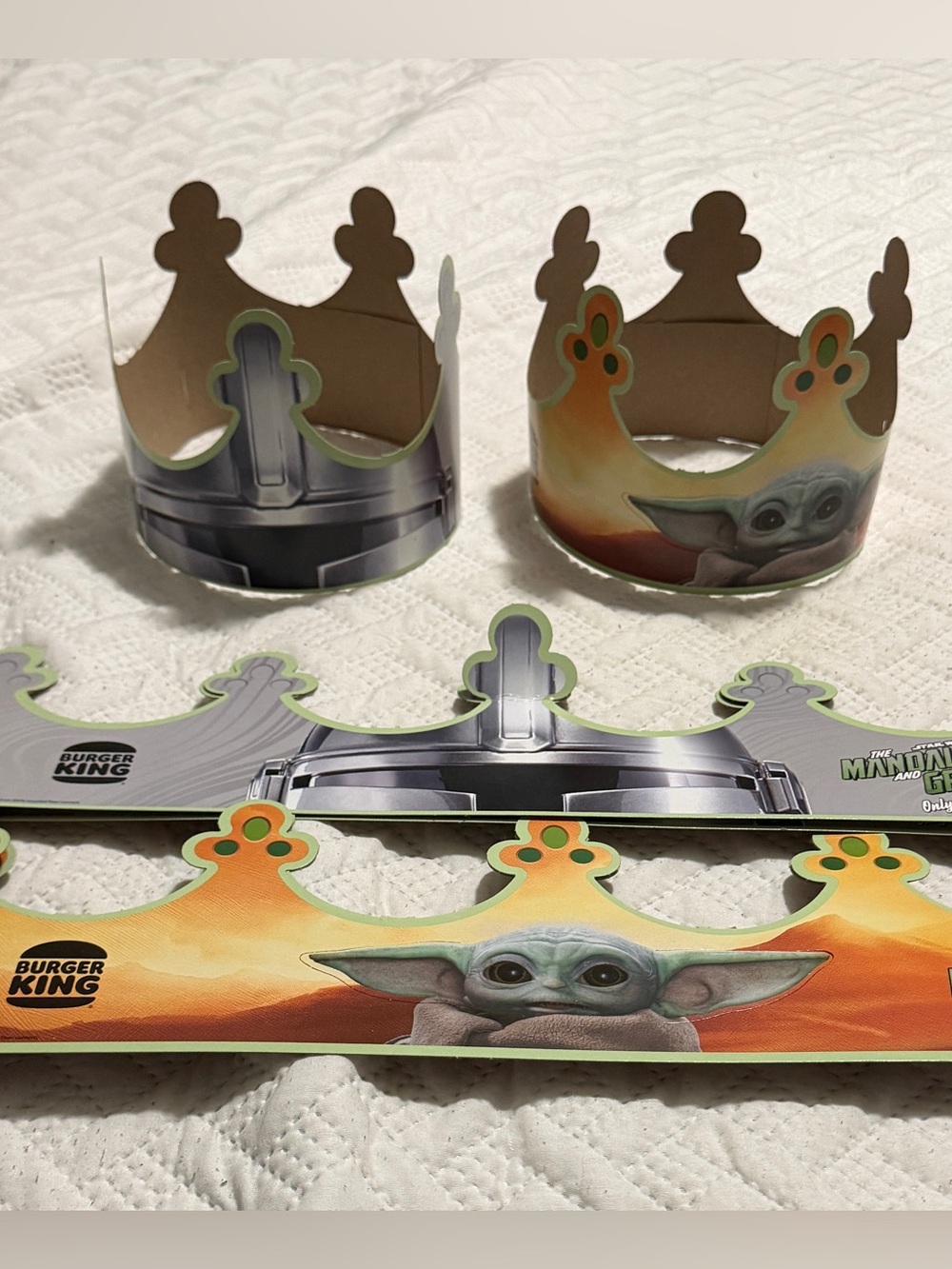 2026 Burger King Star Wars The Mandalorian and Grogu Crown Set of 2. New!